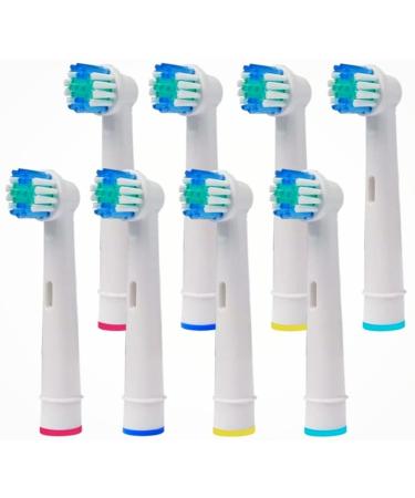 8 Pack Toothbrush Heads for Oral-B Braun Electric Toothbrushes Family Pack Precision Clean Replacement Toothbrush Head by Dentia