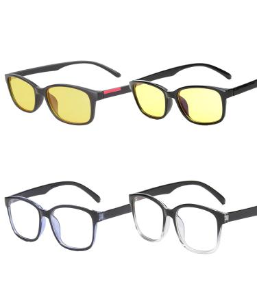 Counus 4 Pairs Computer Glasses Anti Blow Light Gaming Gaming Gaming Gaming Anti-Blend Protection Anti-reflective anti-fatigue blocking UV glasses anti-eye load Bluuf filter glasses