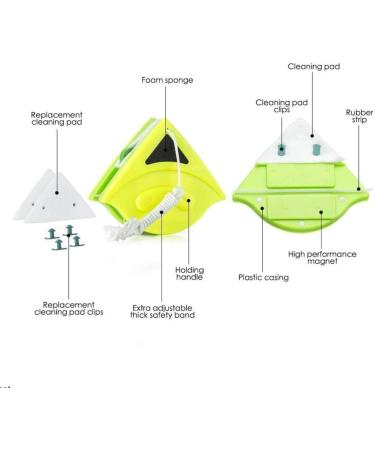 CTCOIJRN Window CleanersStrong Both Side Glass Wiper Surface Cleaning Brush Window Wiper Household Double Sided Glass Brushes Wiper - Buy Online on GoSupps.com
