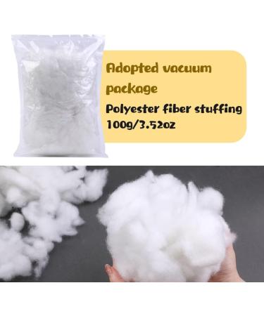 Premium Polyester Fiber Fill Stuffing - 100g/3.5oz - Ideal for Stuffed Animals, Sewing, Pillows, Dolls, Pets, and Crafts - Buy Online on GoSupps.com