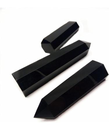 Buy AxBALL 1 Piece Natural Obsidian Crystal Single Pointed Six Prism Ornament - Premium Healing Gemstones for Home Decoration | International Shipping Available - Buy Online on GoSupps.com