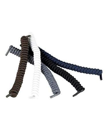 HomeCraft Coiler Shoe Laces Brown No Tie Laces for Users With Limited Finger Strength and Hand Functionality Elastic Spiral Laces for Kids Runners and Users Who Struggle to Tie Shoes