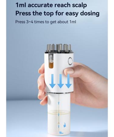 Lckiioy 3-In-1 Vibration Hair Oil Applicator | Red Light Treatment for Hair Growth | 70ml Storage - Buy Online on GoSupps.com