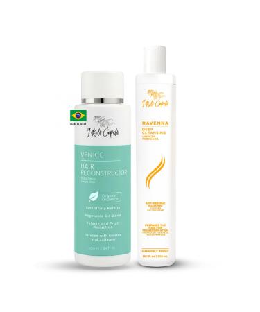 I Belli Capelli Venice Kit Smoothing Keratin 500ml/16.9 fl.oz + Anti-Residue Deep Cleansing Shampoo 300ml/10.1 fl.oz