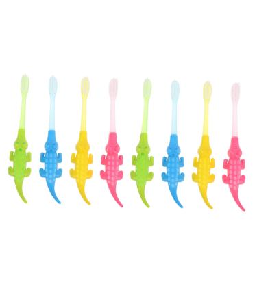 Lurrose 8th small crocodile toothbrush baby toothbrush make crocodile toothbrushes tooth cleaning brush cleaning brush for baby teeth bite ring train pbet cute child
