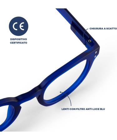 Popme Unisex Ocean Blue Reading Glasses | Blue Light Filter | 2 Diopters for Presbyopia | One Size International Shipping - Buy Online on GoSupps.com