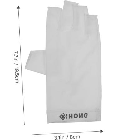 Mikinona 1 Pair UV Gloves Gel Nail Gloves Half Finger Gloves Outdoor Gloves Nail Art Skin Care Supply Summer Beach Gloves Womens Gloves UV Hand Protection Shield White LED Women's Fabric - Buy Online on GoSupps.com