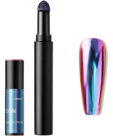 Roseflower 6 Sticks Air Cushion Chrome Powder Pencil - Holographic Nail Decoration for DIY Art | Shiny Metallic Mirror Effect Manicure Tool - Buy Online on GoSupps.com