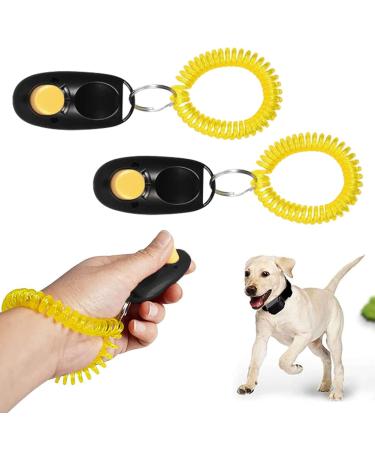 Gheart Hund Clicker training clicker with hand loop dog training clicker finger clicker for clicker training dog training and dog training for dog cat horse 2 pieces black - Buy Online on GoSupps.com