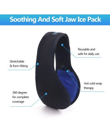 NEWGO Jaw Ice Pack for Face - 4 Gel Facial Ice Pack for Oral Surgery & TMJ Pain Relief - Buy Online on GoSupps.com