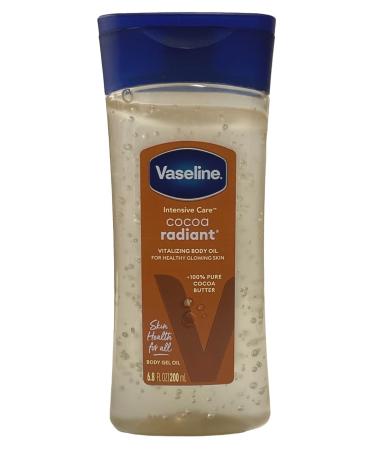 Vaseline Cocoa Radiant Body Oil - 6.8 Oz Intensive Care Cocoa Butter Gel & Bath Sponge | Deeply Hydrating Cocoa Butter Oil for Soft Skin Pack of 3 - Buy Internationally - Buy Online on GoSupps.com