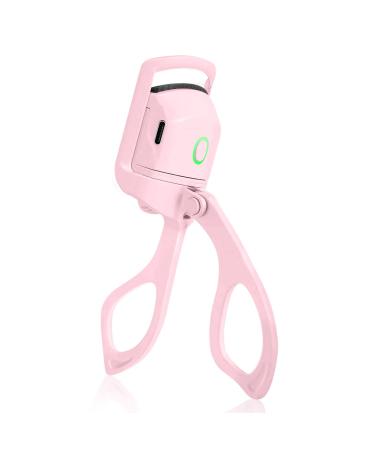 Heated Electric Eyelash Curlers Long Lasting USB Rechargeable Curly Lash Curler 2 Heating Modes Quick Pre-Heat Eye Lashes Curler Stable Temperature No Harm to Lashes' Eyelash Curler (Blue) (Pink)