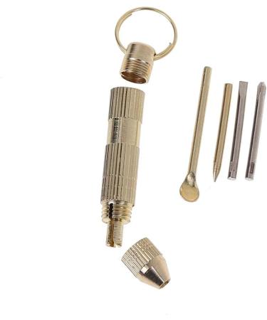 4 in 1 Mini Portable Golden Opener Screwdrivers & Ear Cleaner Keychain Kit | Fashionable & Practical Tool for Daily Use - International Shipping - Buy Online on GoSupps.com