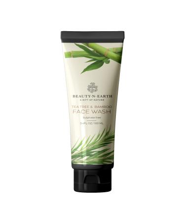 BEAUTYNEARTH Tea Tree & Bamboo Facewash - All Skin Type Natural Face Wash for Women & Men - Paraben & Sulphate Free (100ml)
