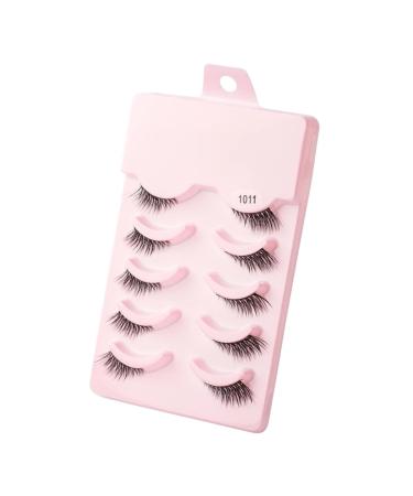 UAMOU Mink Eyelashes Volume False Lashes 3D Mink Natural Long Make Up False Eyelash Faux Cils Cilios Fluffy Fake Eye Lashes Cheerfully (Color : 5 pairs 1011 Size : 5 boxes)