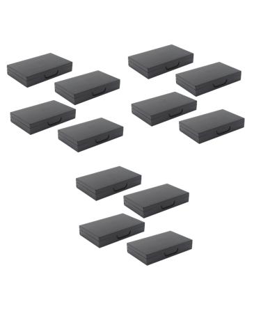 Beavorty 12 pcs makeup palette eyeshadow eye shadows magnetic Empty Eyeshadow Palette matchbox cosmetic mini 4.5X7.2CMx3pcs Black 2x3pcs