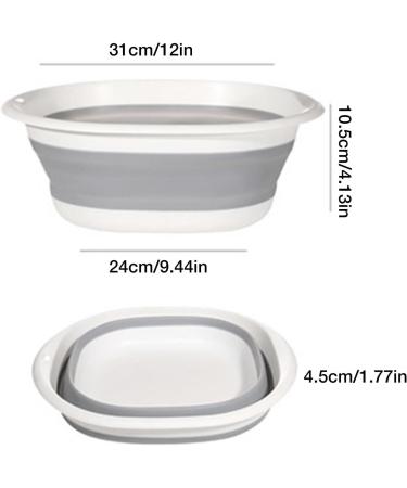 Camping Foldable Wash Bins - Dish Tub Portable Sink | Foldable Dish Tub for Washing Dishes Camping Hiking and Home Portable Washing Basin Gray Medium - Buy Online on GoSupps.com