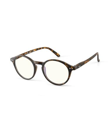JOOX Blue Light Blocking Reading Glasses for Women, Round Anti Glare Readers with Spring Hinge Brown Tortoise 2.0 x - Buy Online on GoSupps.com