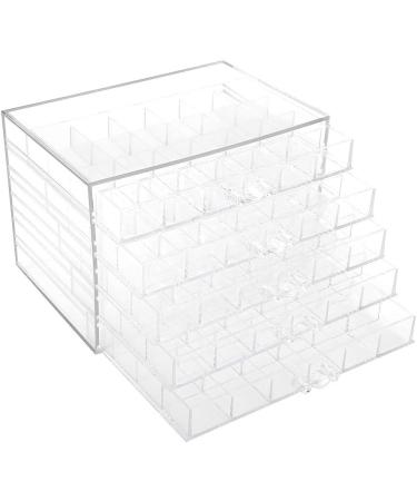 Fake Nail Storage Box 120 Grid DIY Nail Art Decoration Display Storage Box Multi-Layer Transparent Sorting Storage Box for False Nails Earrings Rings Necklaces - Buy Online on GoSupps.com