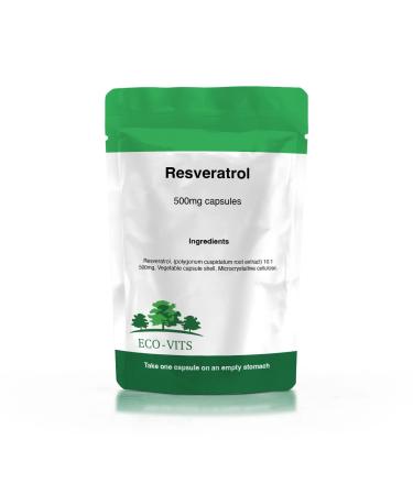 Eco-Vits ECO-VITS RESVERATROL (500 MG) 120 recyclable packaging caps. Sealed pouch