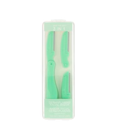 Jean Pierre Cosmetics Dermaplaning Facial Razor - Silk Skin Care Tool with 3 Replacement Blades for Beauty & Hair Removal - Buy Online on GoSupps.com
