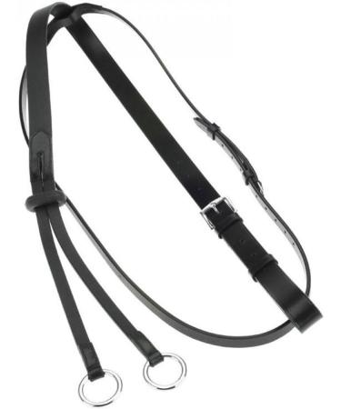HORZE Leather Martingale for Thoroughbreds - Black C Black | High-Quality Equestrian Gear - Buy Online on GoSupps.com