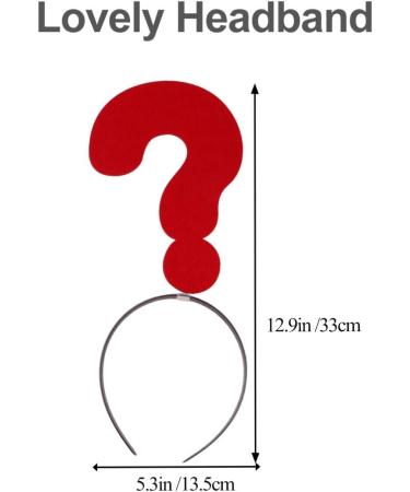 Amosfun 2Pcs Question Mark Headband - Fun Holiday Party Photo Booth Hair Hoops & Costume Accessories - Buy Online on GoSupps.com