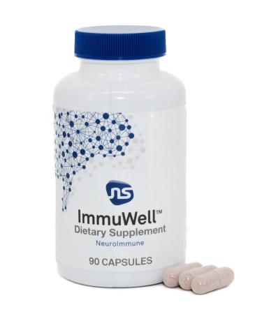 Neuroscience ImmuWell - Immune Support & Brain Supplement for Memory and Focus with Vitamin C and Zinc Vitamin D & Elderberry - Promotes Immunity Mood Energy and Cognitive Function (90 ct) 90 Count (Pack of 1)
