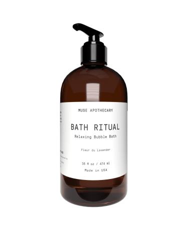 Muse Bath Apothecary Bath Ritual - Aromatic and Nourishing Bubble Bath  Infused with Natural Aromatherapy Essential Oils - 16 oz  Fleur du Lavender