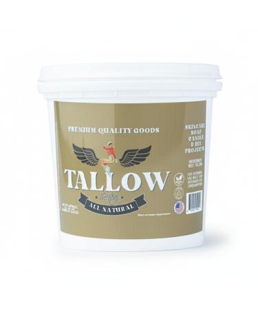 Bulk Grass-Fed Beef Tallow for Soap Skincare & Candles 2lbs Unscented Maker-Proven Quality Tallow