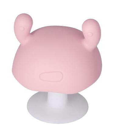 Baby Teething Toy Food Grade Silicone Teether Mushroom Shaped for Infant Over 4 MonthsPink (Pink)