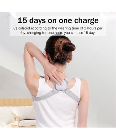 MDLIAN Back Shoulder Brace Posture Corrector Belt - Adjustable Spine Support for Men & Women | Improve Posture & Comfort - Gray - Buy Online on GoSupps.com