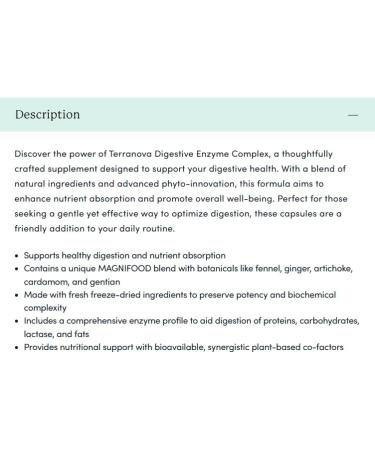 TerranovaDigestive Enzyme Complex Gluten Free Non-GMO 50 Vegetarian Capsules - Buy Online on GoSupps.com