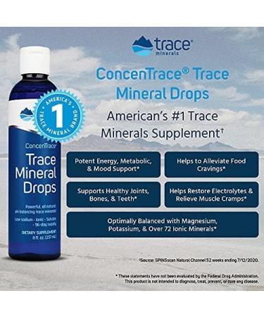 ConcenTrace Trace Mineral Drops 15ml - Natural Complete Mineral Complex for Electrolyte Balance and Energy - 6 Day Supply - Buy Online on GoSupps.com