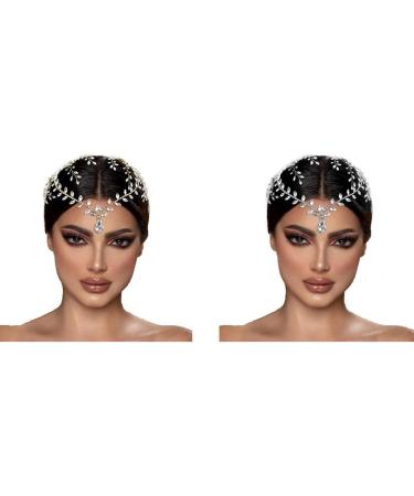 Bridal Headpieces for Wedding Rhinestone Headband Forehead Headband Headpiece Hair Accessories for Bride Silver Rhinestone Headpiece - Buy Online on GoSupps.com