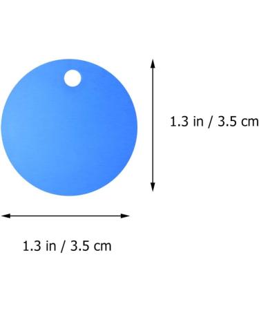 Milists 16-Piece Aluminum Alloy Blank Tags for Pets - Round Deep Blue 3.5cm DIY Accessories for Traction Ropes - Buy Online on GoSupps.com