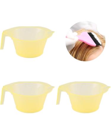 Lurrose 3pcs Hair Dye Bowl Mixing Kit - DIY Hair Colouring Tool in Yellow | Salon Quality Dying & Coloring Applicator - Buy Online on GoSupps.com