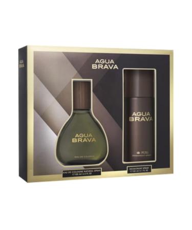 Agua Brava Eau de Cologne Natural Spray Deodorant Spray 4.25 Fl Oz (Pack of 2)