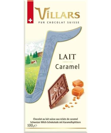 VILLARS - Milk Tasting Tablet with Caramel Chips 100G - Pack of 4 - Buy Online on GoSupps.com