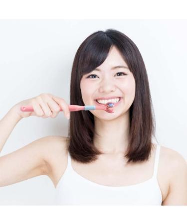 Soft Pink 3-Piece Toothbrush for Kids & Adults - Unique 3-Sided Design for Scratching Tongue Coating - Buy Online on GoSupps.com