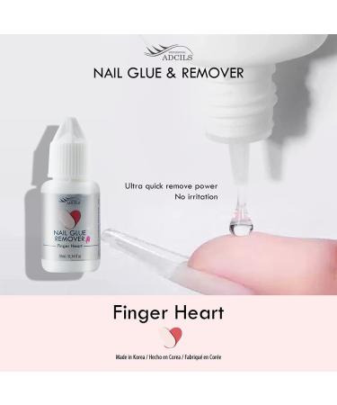 Adcils Professional Nail Fingerheart Glue Remover 0.34 fl oz - Fake Nail Adhesive & Tip Bond Remover - Buy Online on GoSupps.com