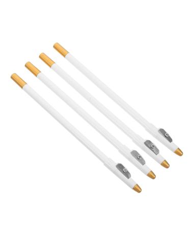 BESTYASH Kit de 4 Crayons Blancs Multi-Usages avec Taille-Crayon Int gr pour Barbe Sourcils et Cheveux Maquillage Pr cis R sistant L Eau Doux Peau Soins Barbe Homme