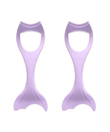 FRCOLOR Silicone Mascara Shield Mascara Shield Applicator Guard Mascara Eyelash Comb Applicator Helper Lash Applicator Tool 2pcs 15X5.7CMx2pcs Violetx2pcs
