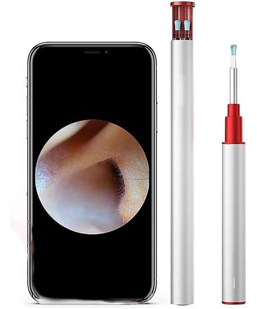 KouRy Ear Wax Removal Tool Wireless Otoscope Pen with LED Light 3.5mm Endoscope Ear Cleaner Wax Removal Tool for Adults Kids Pets Smart Earwax Cleaning Kit Earwax Remover (Color : White)