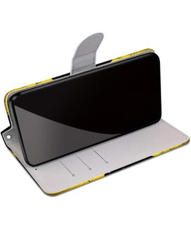 Buy Nadoli Leather Mobile Phone Case for iPhone 12 Pro - Colorful Black & Yellow Characters Protective Cover with Stand & Card Holder - International Shipping - Buy Online on GoSupps.com