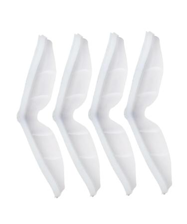 Lurrose decorated 4 pieces of anti-fitting facial accessories anti-glasses fitting spray self-adhesive nose brick-footed nose brick fog previously fog previously of the inner mask silicone leverage prevention white 12x4x1cm