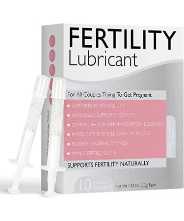 Fertility Lubricant Conceive Support with 10 Pre-Filled Applicators | Sperm & Vaginal Friendly Support for Couples Trying to Get Pregnant | Paraben Free | Water Based Personal Lube to Enhance Intimacy