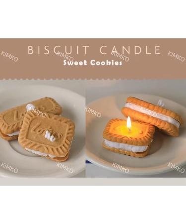 Kimko Cookies Shaped Scented Candle | Handmade Biscuit Aroma Decorative Candle for Birthdays Weddings & Meditation | Perfect Photo Prop & Mood Boosting Gift - Buy Online on GoSupps.com