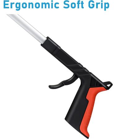 2022 Upgrade Grabber Reacher Tool - 0-180 Angled Arm, 360 Rotating Head, Wide Jaw - Handy Trash Claw Grabber for Elderly - Trash Pick Up Stick, Litter Picker, Arm Extension (Orange) - Buy Online on GoSupps.com