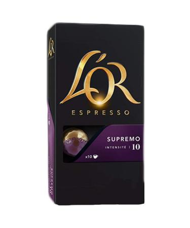 L'OR 2x Supremo Espresso or Aluminum Coffee Capsules Intensity 10 10 per pack